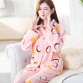 women flannel thick pajamas coral velvet home service long sleeved autumn and winter size winter warm suit lovely pyjamas women-3-L-JadeMoghul Inc.