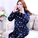 women flannel thick pajamas coral velvet home service long sleeved autumn and winter size winter warm suit lovely pyjamas women-4-L-JadeMoghul Inc.