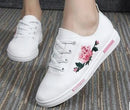 Women Floral Embroidered Cotton Canvas Loafers/ Walking Shoes-Photo Color-5.5-JadeMoghul Inc.