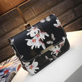 Women Floral leather Shoulder Bag Satchel Handbag Retro Messenger Bag Famous Designer Clutch Shoulder Bags Bolsa Bag Black White-black01-JadeMoghul Inc.