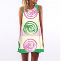 Women Floral Print Sleeveless Summer Chiffon Dress-picture color 1-S-JadeMoghul Inc.