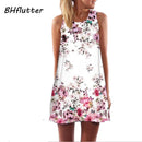 Women Floral Print Sleeveless Summer Chiffon Dress-picture color 19-S-JadeMoghul Inc.