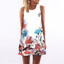 Women Floral Print Sleeveless Summer Chiffon Dress-picture color 7-S-JadeMoghul Inc.
