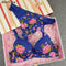 Women Floral Printed Satin Push Up Bra And Panties Set-Blue-A-34-JadeMoghul Inc.