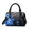 Women Floral Printed Summer Casual Hand Bag-Black Flower-Beautiful flower-JadeMoghul Inc.