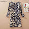 Women Flower Print Dress - Long Sleeve Casual Dress-Cloud Flower-XL-JadeMoghul Inc.