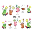 Women Food , Flower, Ice Cream Designs Nail Art Decal Sheet-STZ473-JadeMoghul Inc.