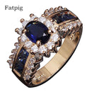 Women Formal Sapphire And Zircon Party Ring-6-JadeMoghul Inc.