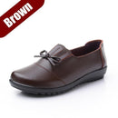 Women Genuine Cow Leather Loafers With Bow Detailing-BROWN-4-JadeMoghul Inc.
