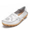 Women Genuine Leather Summer loafers With Cut Work Floral Detailing-White-11.5-JadeMoghul Inc.