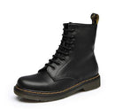 Women Genuine Leather Winter Lace Up Boots-Black2-6-China-JadeMoghul Inc.