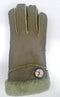 Women Genuine Sheepskin Winter Gloves With Thick Warm Fur Lining-ArmyGreen-Length 23 Width 10cm-JadeMoghul Inc.