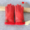 Women Genuine Sheepskin Winter Gloves With Thick Warm Fur Lining-red-Length 23 Width 10cm-JadeMoghul Inc.