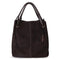 Women Genuine Split Suede Leather Tote Shoulder Bag-Deep Coffee-China-JadeMoghul Inc.