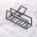 Women Girls Geometric Hair Claw Clamps Metal Hair Crab Moon Shape Hair Claw Clip Solid Color Hairpin Large Size Hair Accessories AExp