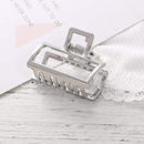 Women Girls Geometric Hair Claw Clamps Metal Hair Crab Moon Shape Hair Claw Clip Solid Color Hairpin Large Size Hair Accessories AExp