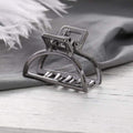 Women Girls Geometric Hair Claw Clamps Metal Hair Crab Moon Shape Hair Claw Clip Solid Color Hairpin Large Size Hair Accessories AExp