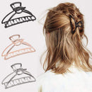 Women Girls Geometric Hair Claw Clamps Metal Hair Crab Moon Shape Hair Claw Clip Solid Color Hairpin Large Size Hair Accessories AExp