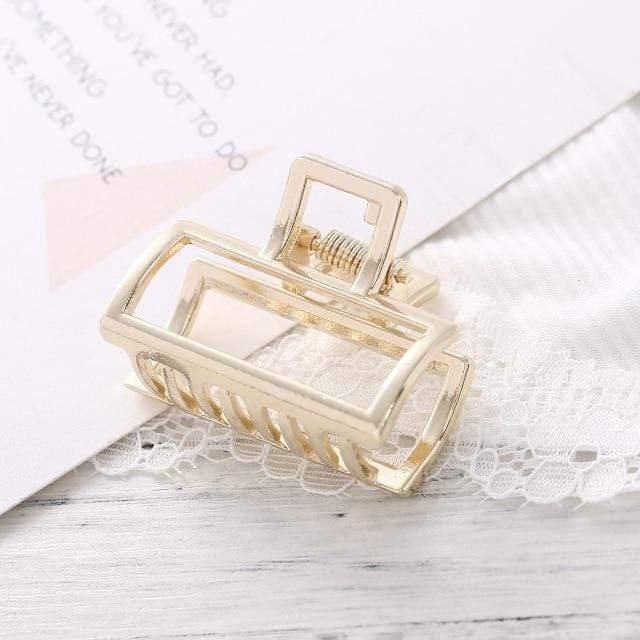 Women Girls Geometric Hair Claw Clamps Metal Hair Crab Moon Shape Hair Claw Clip Solid Color Hairpin Large Size Hair Accessories AExp