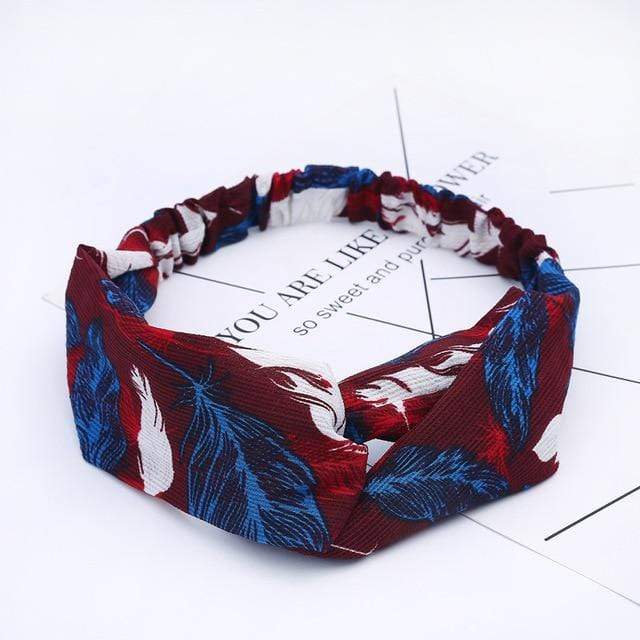 Women Girls Summer Bohemian Hairs Headbands Headbands Retro Cross Turban Bandage Bandanas HairBands Hair Accessories Headwrap AExp