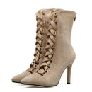 Women Gladiator Lace Up High Heels-Apricot heel 10cm-4-JadeMoghul Inc.