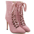 Women Gladiator Lace Up High Heels-Pink-4-JadeMoghul Inc.