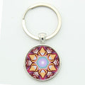 Women Glass Mandala Art Key Ring-ma04-JadeMoghul Inc.