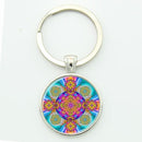 Women Glass Mandala Art Key Ring-ma06-JadeMoghul Inc.