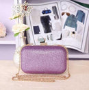 Women Glitter Metal Evening Clutch Bag-purple-JadeMoghul Inc.