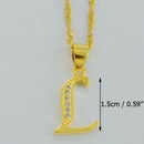 Women Gold Color Initial Pendant And Chain With Cubic Zircon-Choose Letter L-45cm Thin Chain-JadeMoghul Inc.