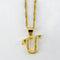 Women Gold Color Initial Pendant And Chain With Cubic Zircon-Choose Letter U-45cm Thin Chain-JadeMoghul Inc.