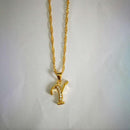 Women Gold Color Initial Pendant And Chain With Cubic Zircon-Choose Letter Y-45cm Thin Chain-JadeMoghul Inc.