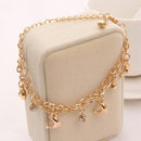 Women Gold Color Multi Layer Beaded Charm Bracelet-42-JadeMoghul Inc.