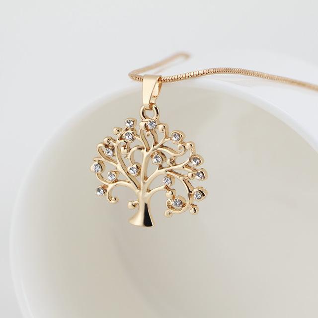 Women Gold , Silver Plated Tree Of Life Design Pendant With Chain