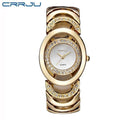 Women Gold Steel Bracelet Watch-Gold White-JadeMoghul Inc.