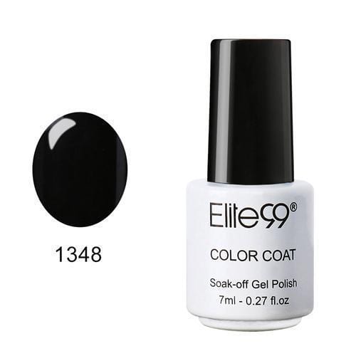 Women Gorgeous Color Gloss / Glitter UV Gel Nail Polish Lacquer-1348 Black-JadeMoghul Inc.