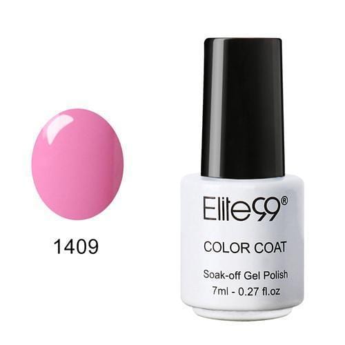 Women Gorgeous Color Gloss / Glitter UV Gel Nail Polish Lacquer-1409 Geranium Pink-JadeMoghul Inc.