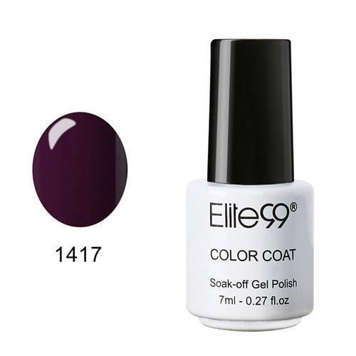 Women Gorgeous Color Gloss / Glitter UV Gel Nail Polish Lacquer-1417 Plum-JadeMoghul Inc.