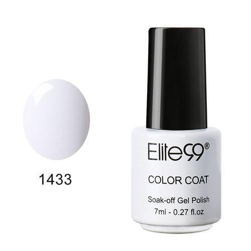 Women Gorgeous Color Gloss / Glitter UV Gel Nail Polish Lacquer-1433 Pure White-JadeMoghul Inc.
