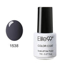 Women Gorgeous Color Gloss / Glitter UV Gel Nail Polish Lacquer-1538 Dark Grey-JadeMoghul Inc.