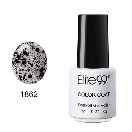 Women Gorgeous Color Gloss / Glitter UV Gel Nail Polish Lacquer-1862 Black White-JadeMoghul Inc.