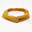 Women Headband Cross Top Knot Elastic Hair Bands Soft Solid Color Girls Hairband Hair Accessories Twisted Knotted Headwrap AExp