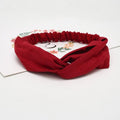 Women Headband Cross Top Knot Elastic Hair Bands Soft Solid Color Girls Hairband Hair Accessories Twisted Knotted Headwrap AExp