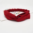 Women Headband Cross Top Knot Elastic Hair Bands Soft Solid Color Girls Hairband Hair Accessories Twisted Knotted Headwrap AExp