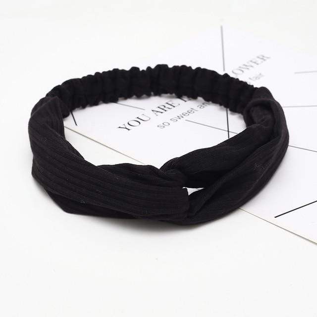 Women Headband Cross Top Knot Elastic Hair Bands Soft Solid Color Girls Hairband Hair Accessories Twisted Knotted Headwrap AExp