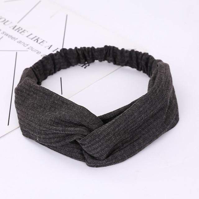Women Headband Cross Top Knot Elastic Hair Bands Soft Solid Color Girls Hairband Hair Accessories Twisted Knotted Headwrap AExp