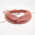 Women Headband Cross Top Knot Elastic Hair Bands Soft Solid Color Girls Hairband Hair Accessories Twisted Knotted Headwrap AExp