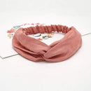 Women Headband Cross Top Knot Elastic Hair Bands Soft Solid Color Girls Hairband Hair Accessories Twisted Knotted Headwrap AExp