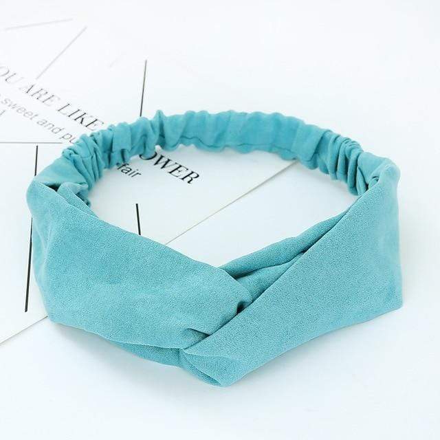 Women Headband Cross Top Knot Elastic Hair Bands Soft Solid Color Girls Hairband Hair Accessories Twisted Knotted Headwrap AExp