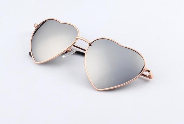 Women Heart Shaped Reflector Sunglasses With 100% UV 400 Protection-1-JadeMoghul Inc.